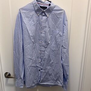 Tommy Hilfiger Light Blue Micro-Check Button-Down Shirt
